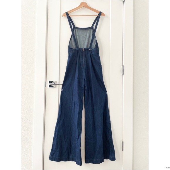 ROLLA’S Alice Denim Overalls Wide Leg Flare Jumpsuit Size 24 - Picture 6 of 14